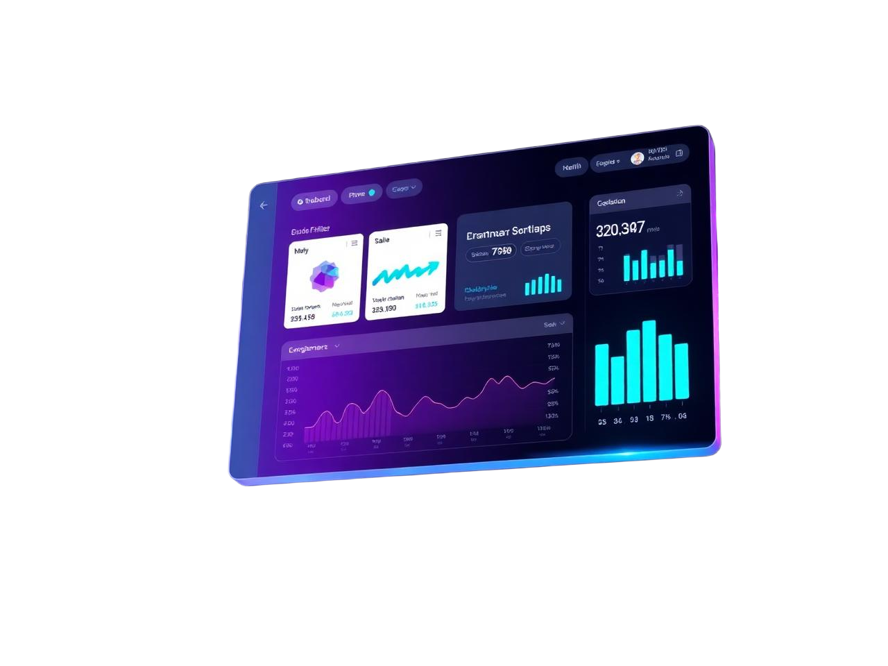 Ecommerce dashboard mockup with live sales analytics